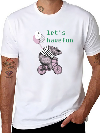 Bear on Bike Graphic T-Shirt