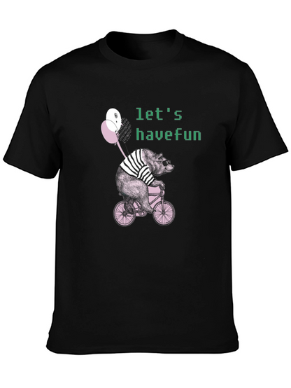 Bear on Bike Graphic T-Shirt