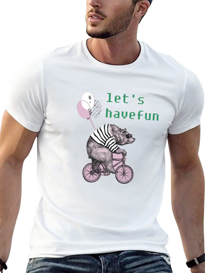 Bear on Bike Graphic T-Shirt