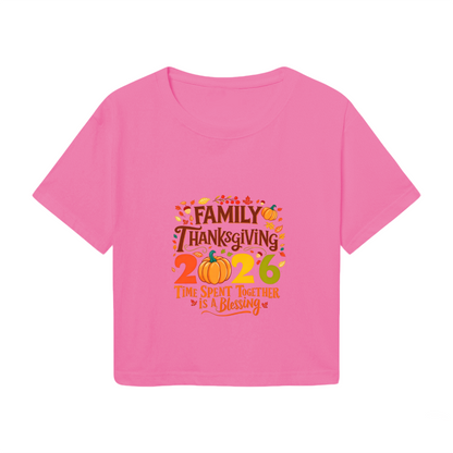 Family Thanksgiving 2026 Fall Holiday Crop Top