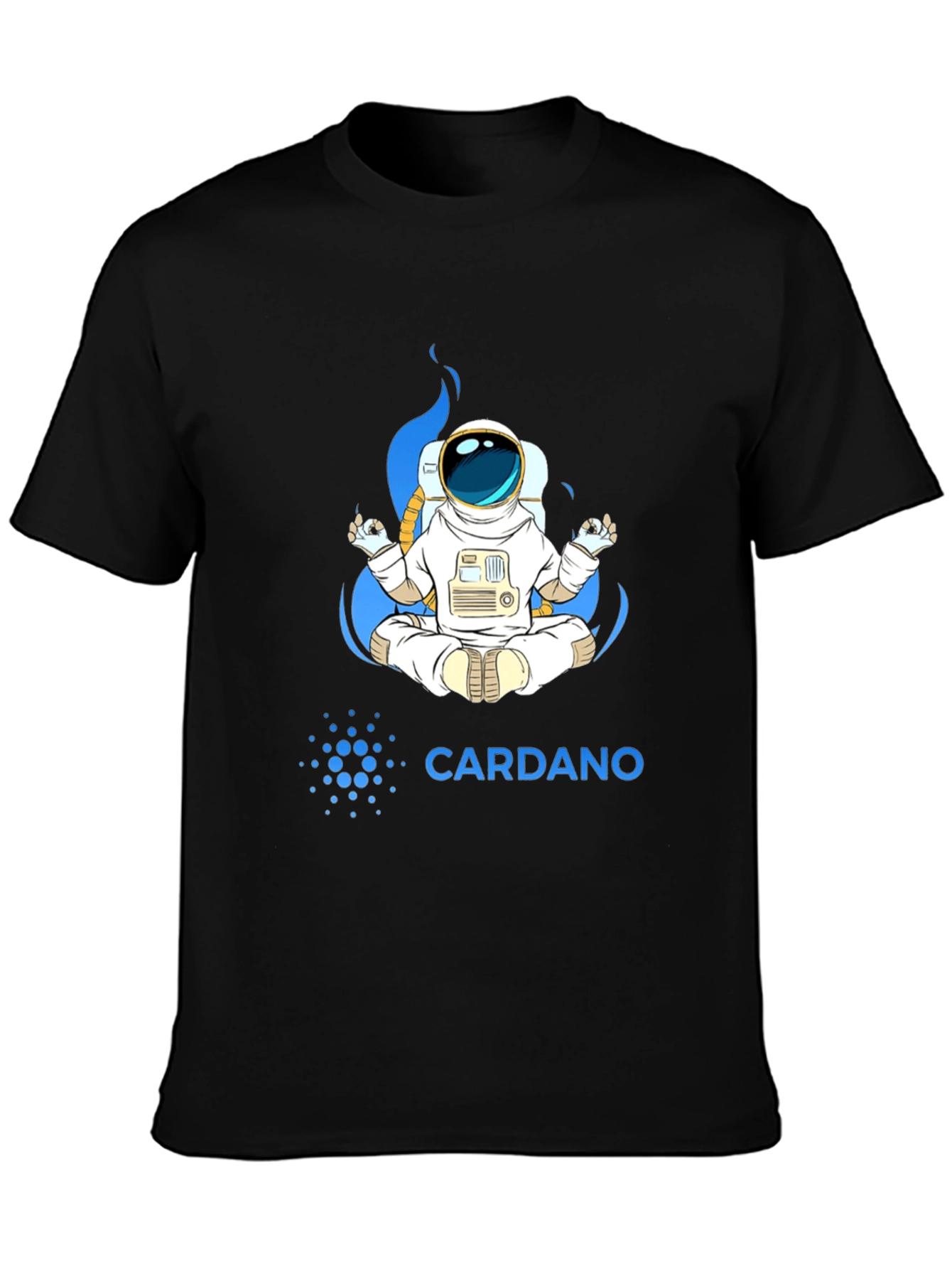 Cardano Astronaut T-Shirt - Meditating Space Explorer Tee