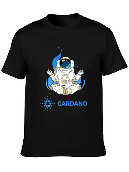 Cardano Astronaut T-Shirt - Meditating Space Explorer Tee