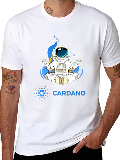 Cardano Astronaut T-Shirt - Meditating Space Explorer Tee