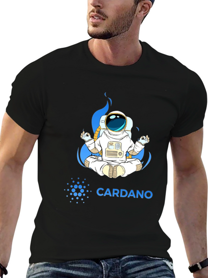 Cardano Astronaut T-Shirt - Meditating Space Explorer Tee