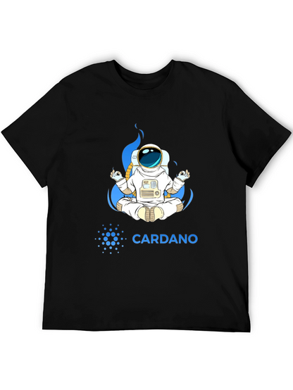 Cardano Astronaut T-Shirt - Meditating Space Explorer Tee