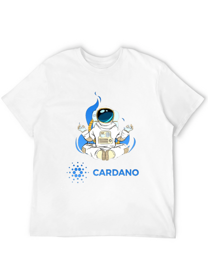 Cardano Astronaut T-Shirt - Meditating Space Explorer Tee