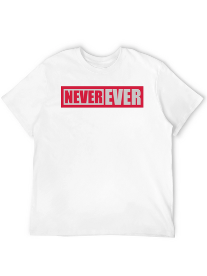 Never Ever Graphic Tee - Black Cotton T-Shirt