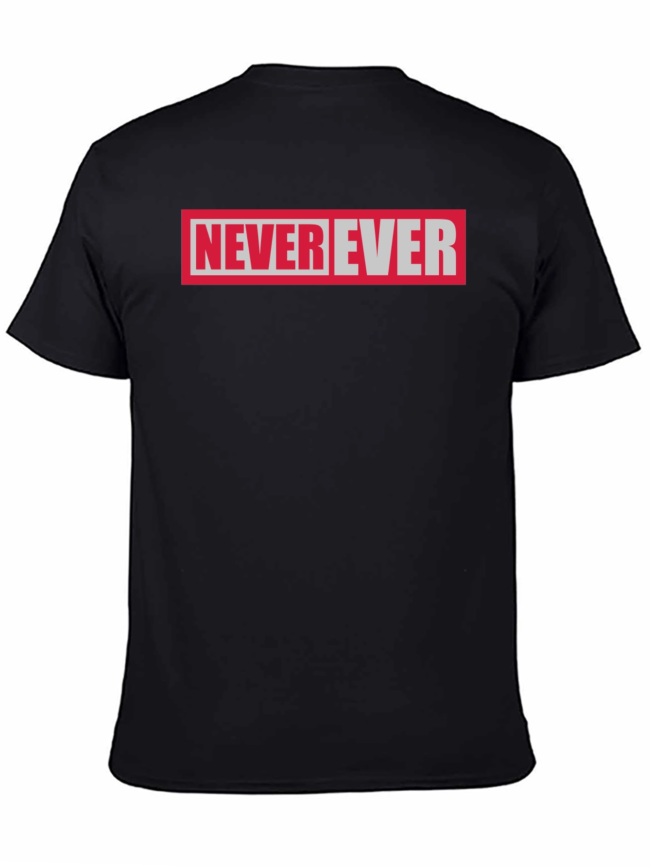 Never Ever Graphic Tee - Black Cotton T-Shirt