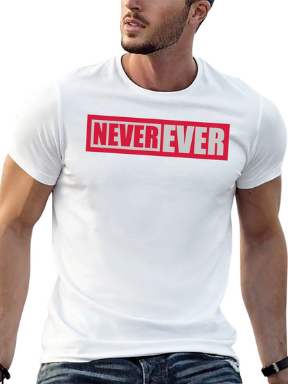 Never Ever Graphic Tee - Black Cotton T-Shirt