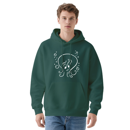 Cute Cartoon Octopus Line Art Graphic Hoodie