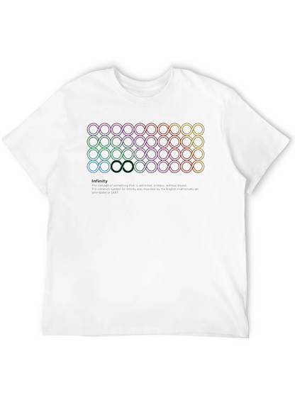 Infinity Symbol Graphic Print Black T-Shirt