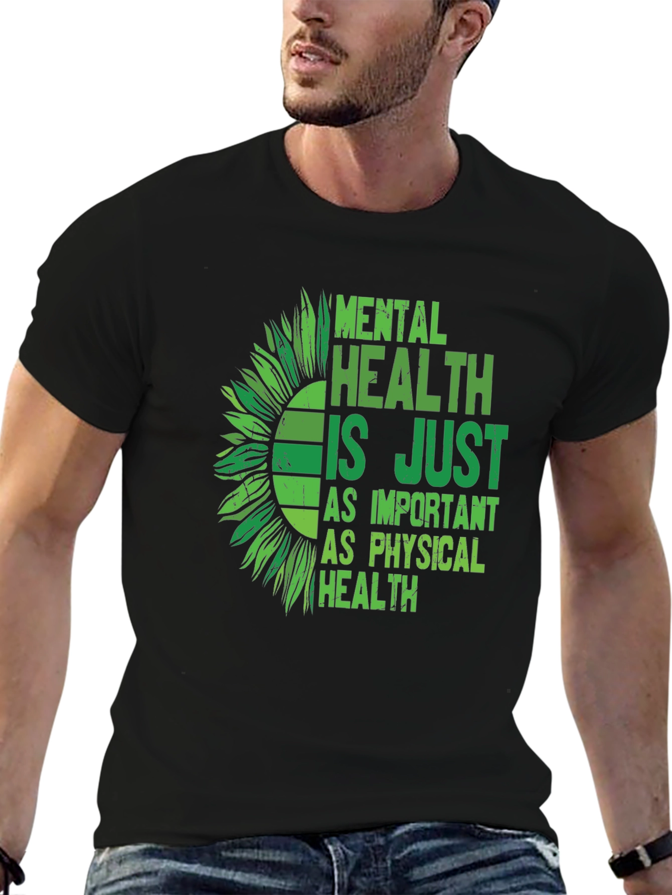 Mental Health Awareness Sunflower Graphic Tee