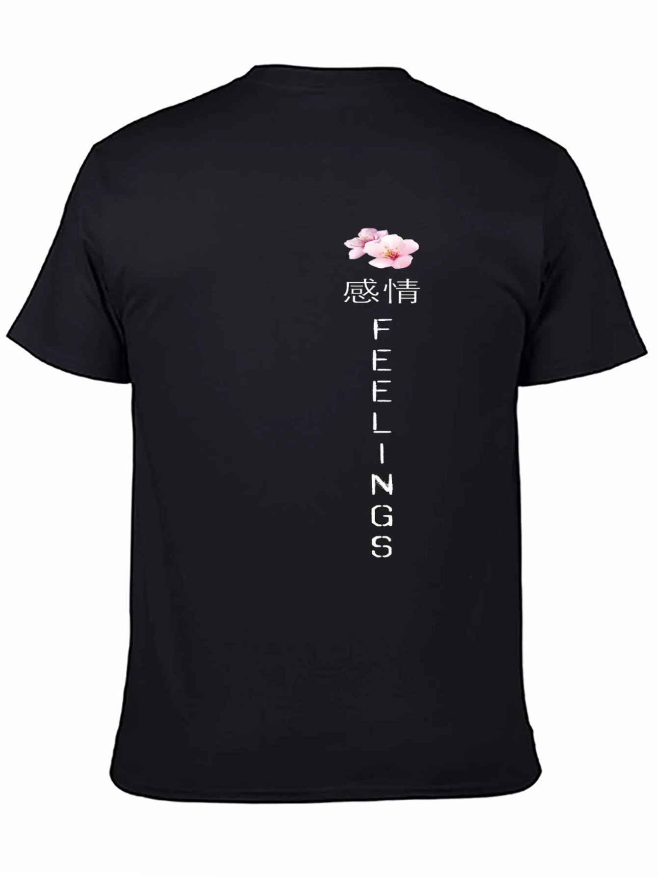 Floral Feelings Graphic Tee - Black Cotton Blend