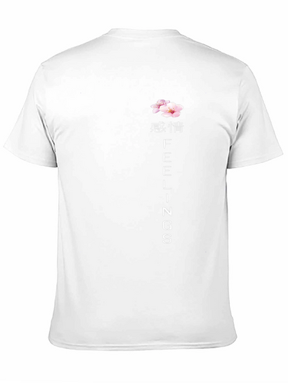 Floral Feelings Graphic Tee - Black Cotton Blend