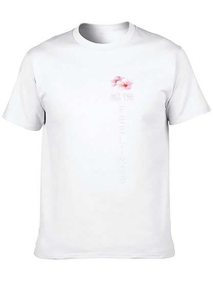 Floral Feelings Graphic Tee - Black Cotton Blend