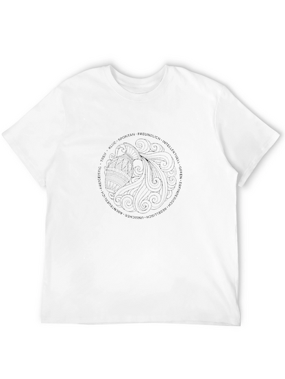 Ornamental Aquarius Zodiac T-Shirt