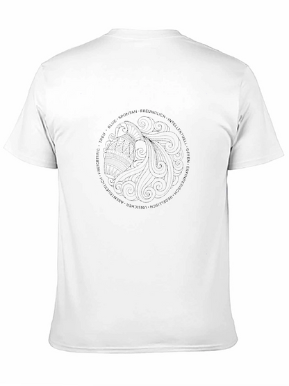 Ornamental Aquarius Zodiac T-Shirt
