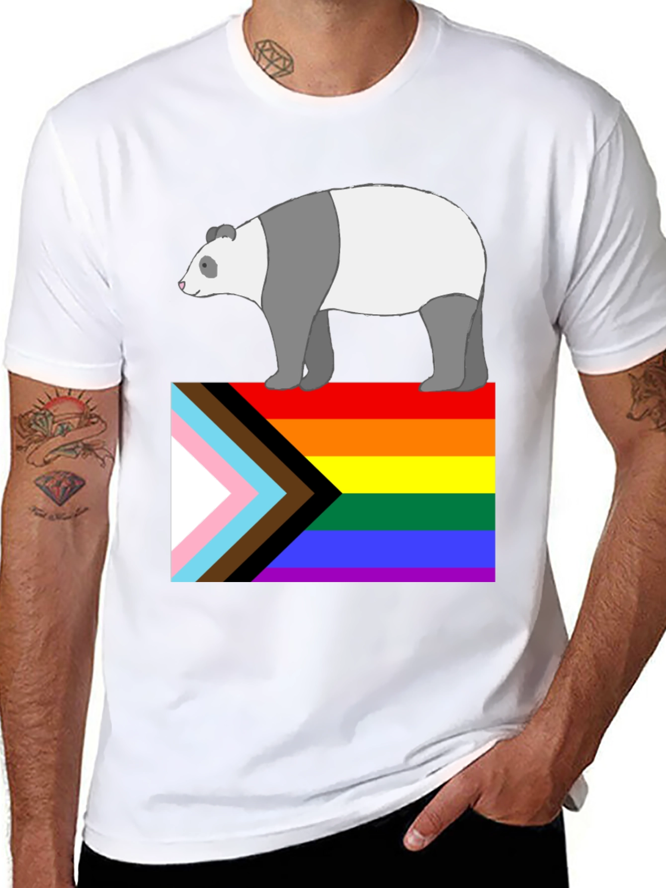 Pride Panda T-Shirt - LGBTQ+ Ally