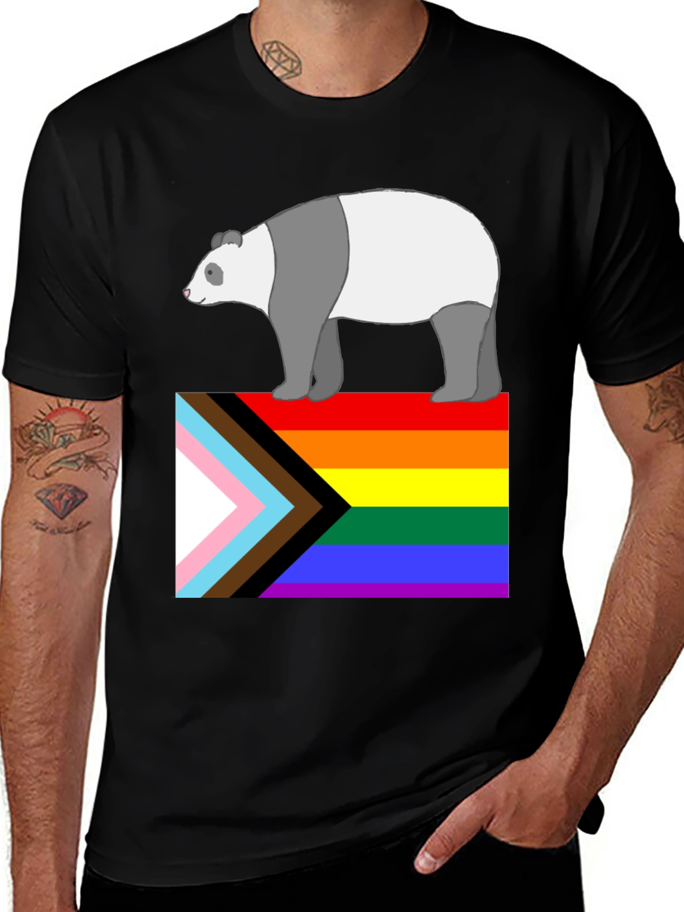 Pride Panda T-Shirt - LGBTQ+ Ally