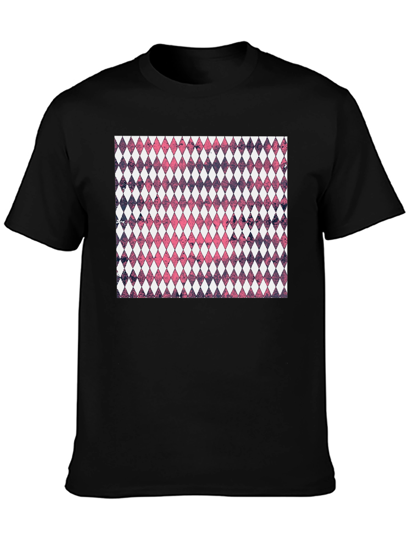 Diamond Pattern Graphic Tee