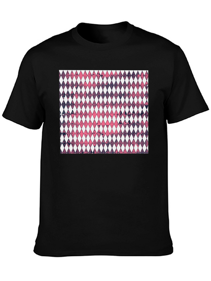 Diamond Pattern Graphic Tee