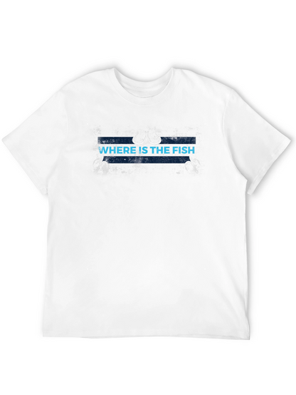 Where is the Fish? Black Graphic T-Shirt