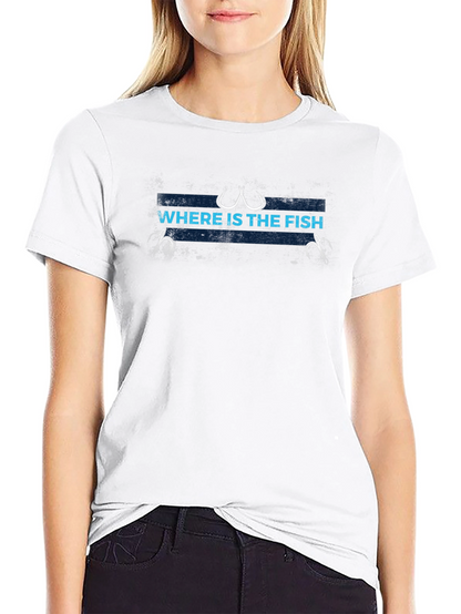 Where is the Fish? Black Graphic T-Shirt