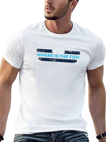 Where is the Fish? Black Graphic T-Shirt