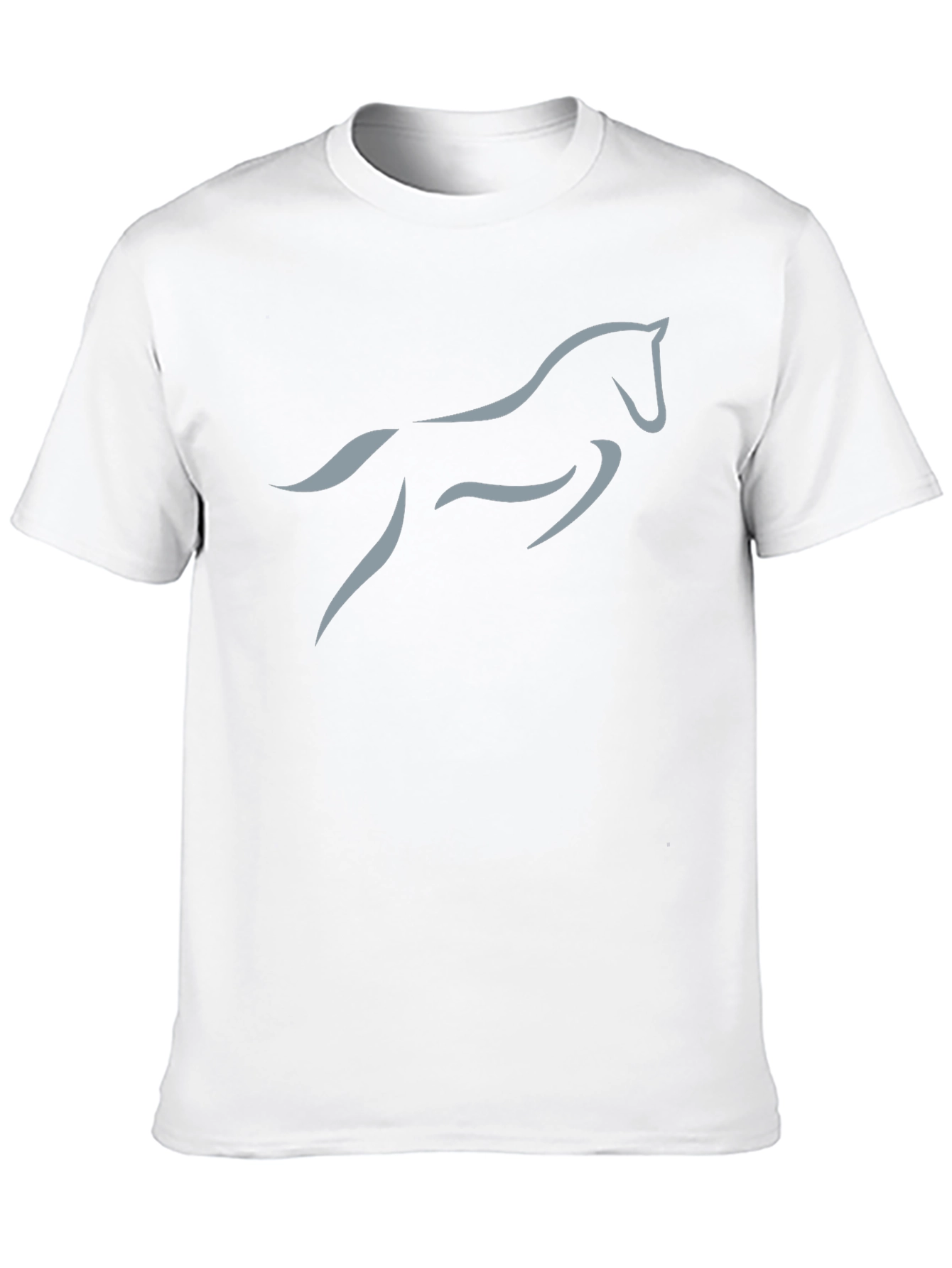Mens Black T-Shirt with Horse Silhouette