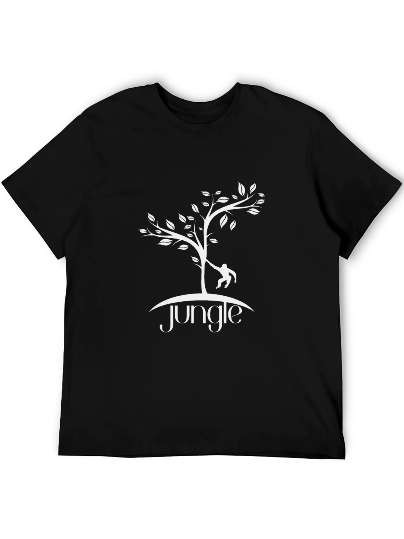 Jungle Tree Graphic T-Shirt - Relaxed Fit Black Tee