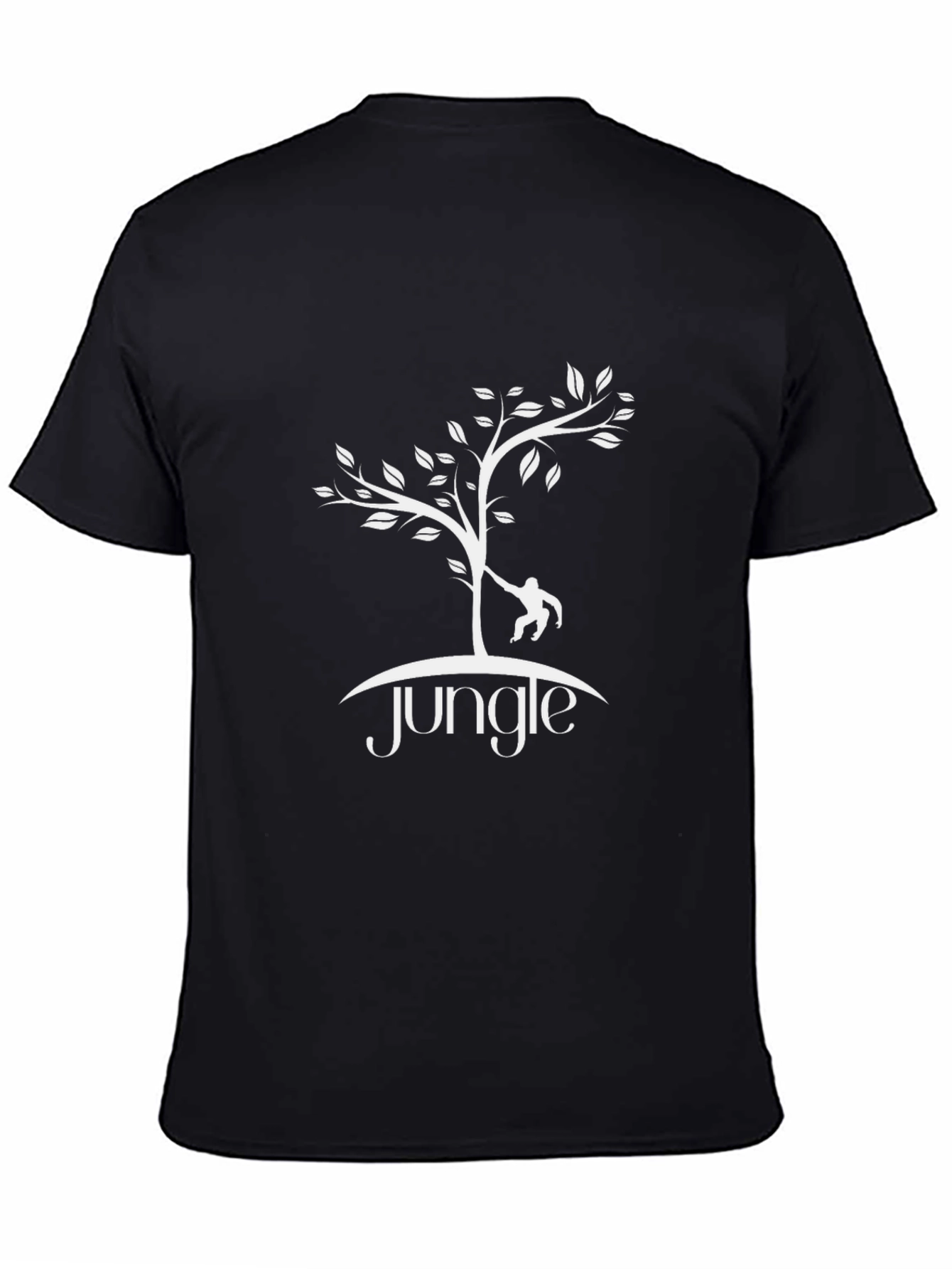 Jungle Tree Graphic T-Shirt - Relaxed Fit Black Tee