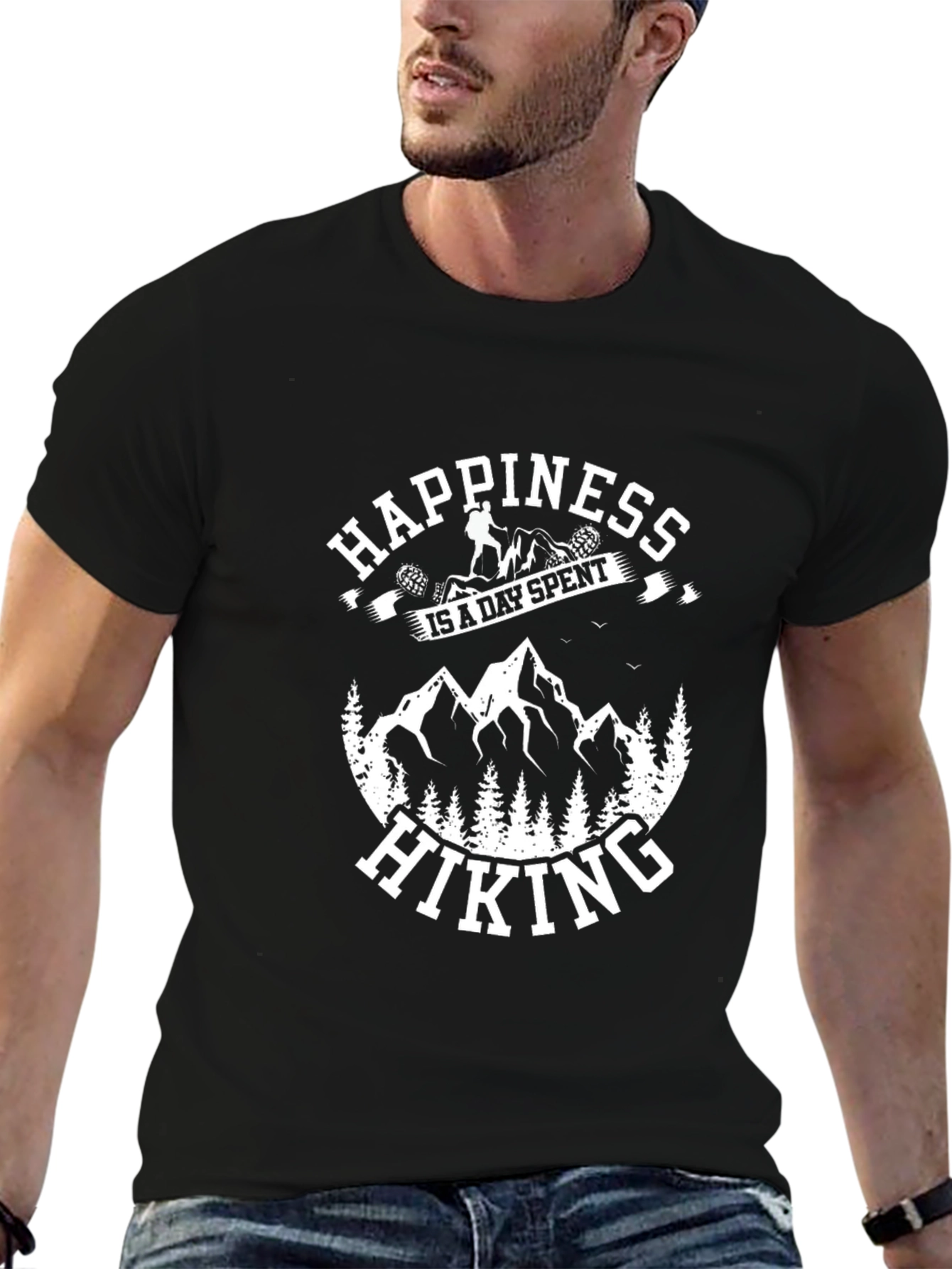Happiness is Hiking T-Shirt - Outdoor Adventure