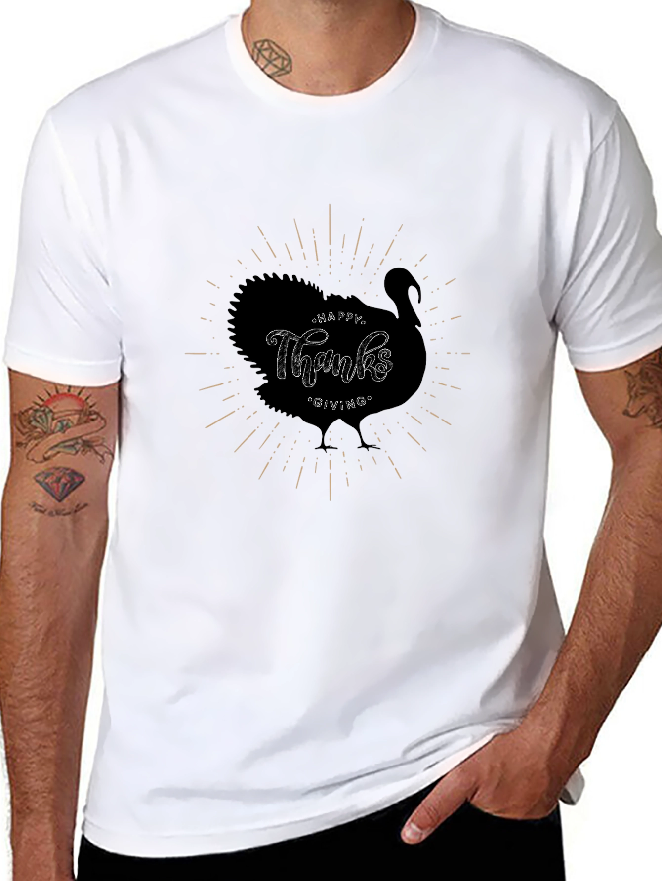 Thanksgiving Turkey Graphic T-Shirt