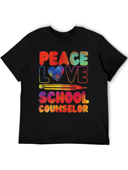 Peace Love School Counselor T-Shirt