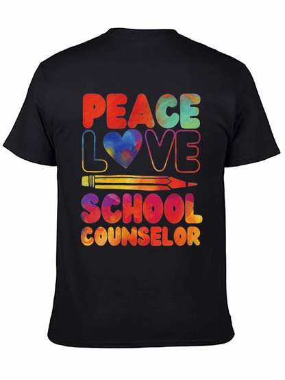 Peace Love School Counselor T-Shirt