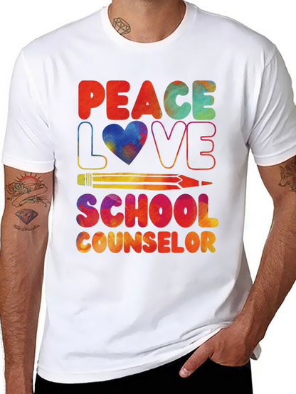 Peace Love School Counselor T-Shirt