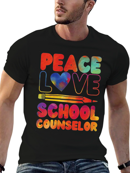 Peace Love School Counselor T-Shirt