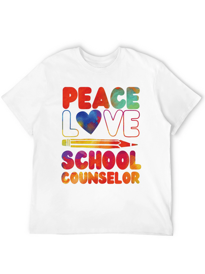 Peace Love School Counselor T-Shirt