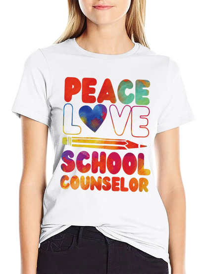 Peace Love School Counselor T-Shirt