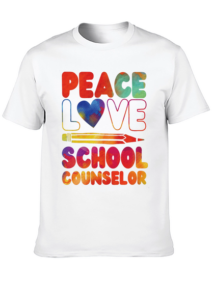 Peace Love School Counselor T-Shirt