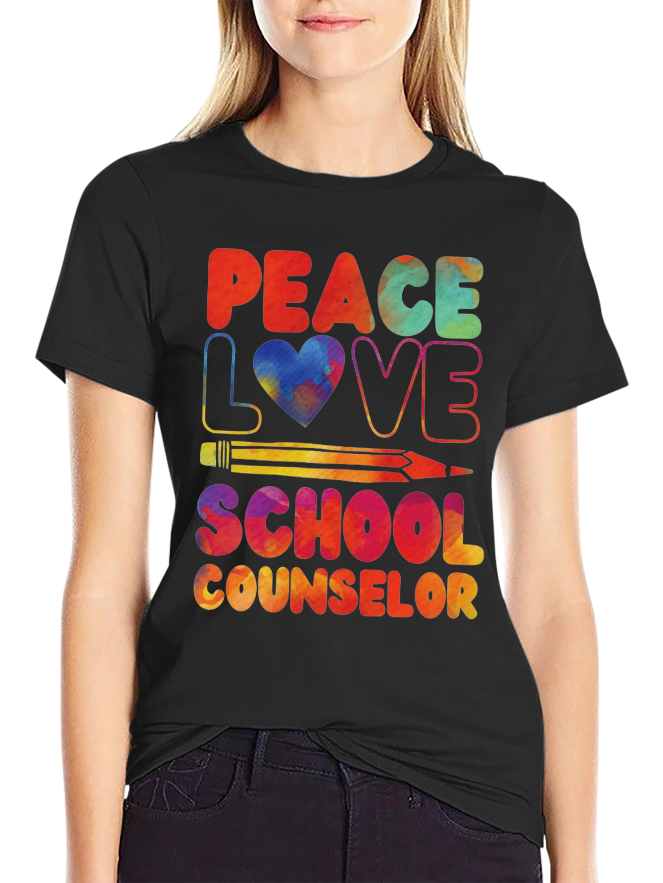 Peace Love School Counselor T-Shirt