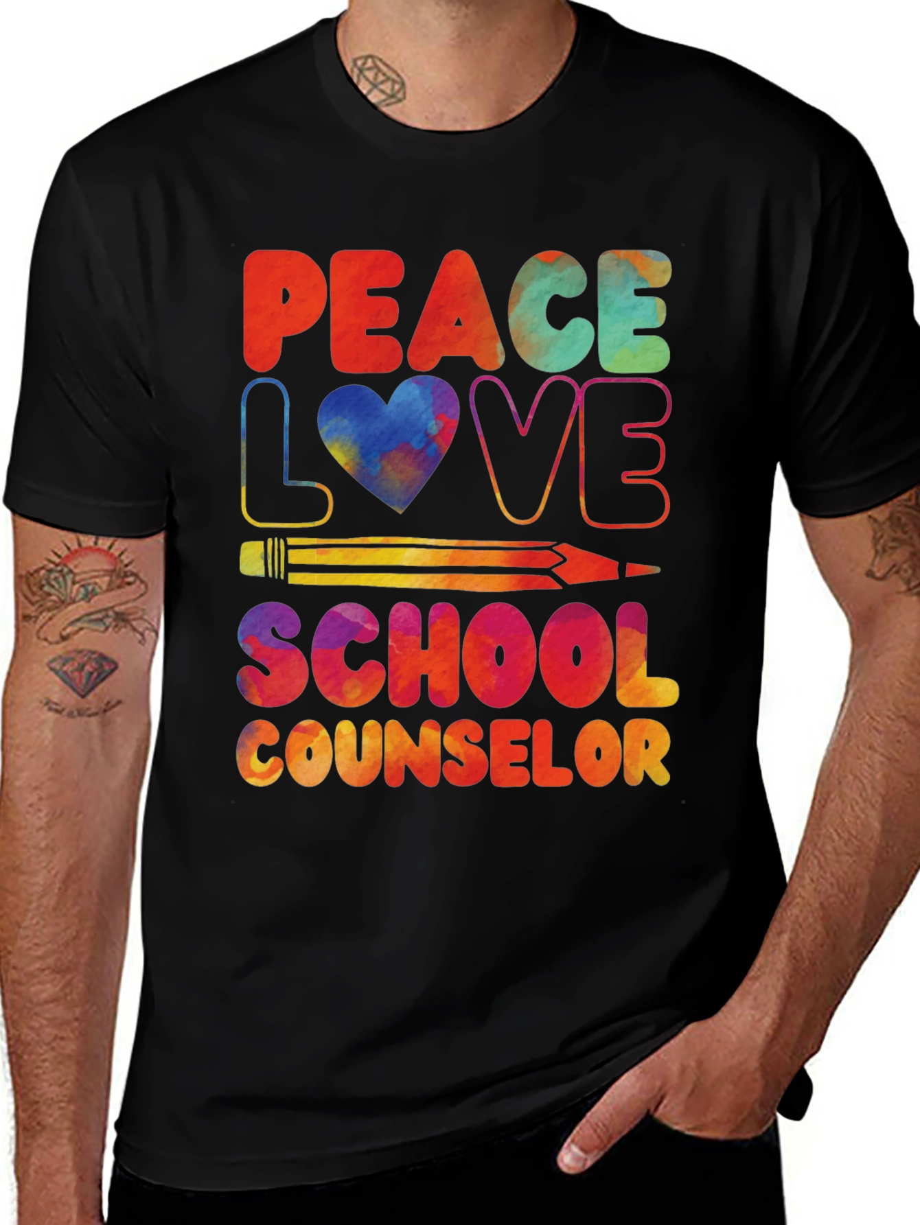 Peace Love School Counselor T-Shirt