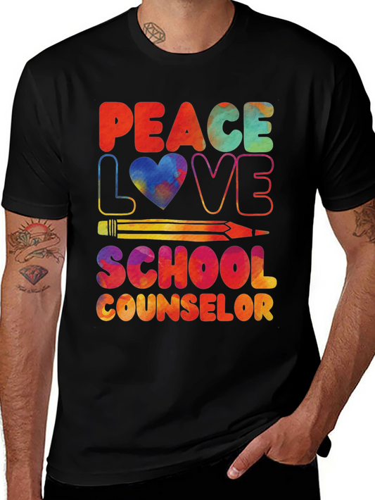 Peace Love School Counselor T-Shirt