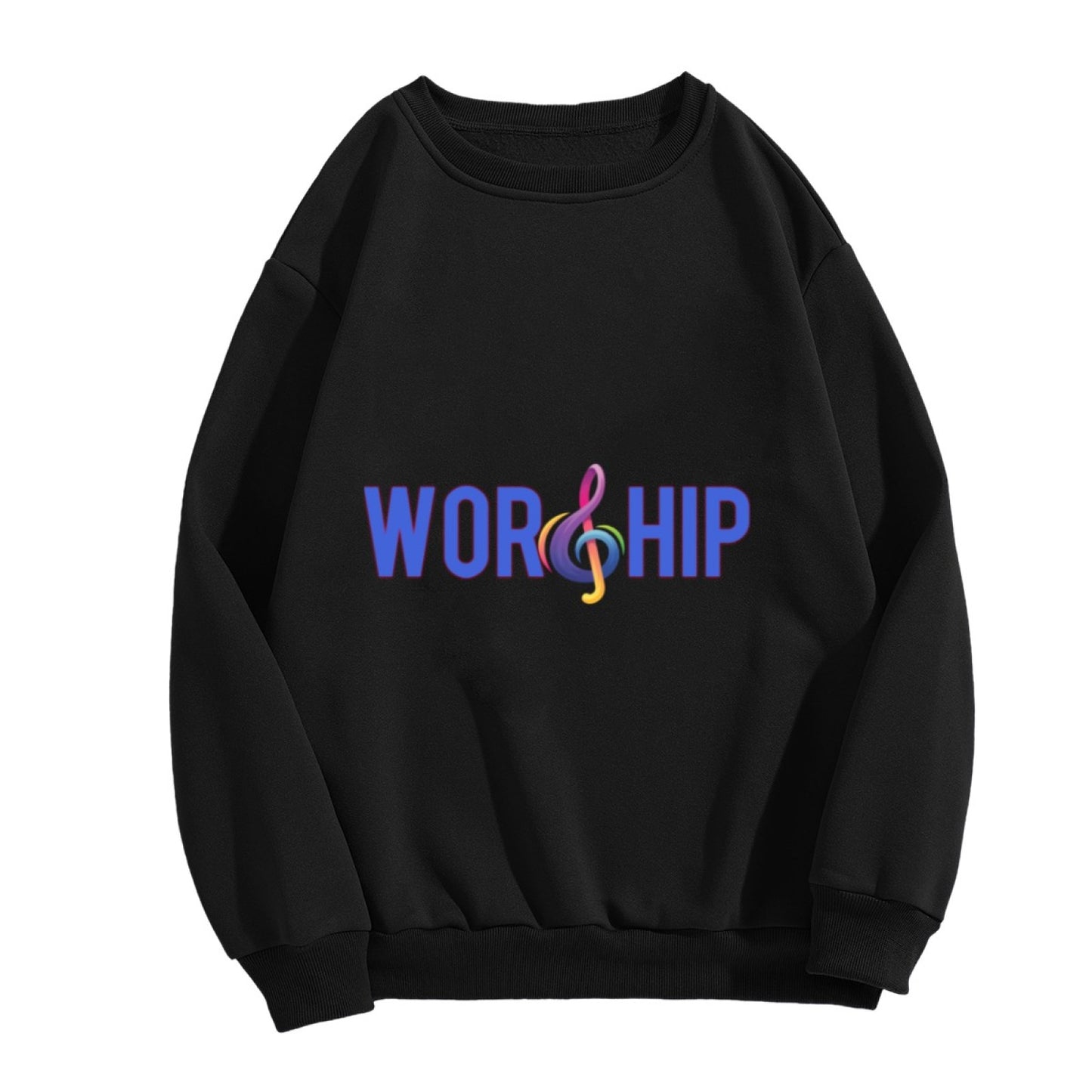 Colorful Worship Music Note Christian Sweatshirt