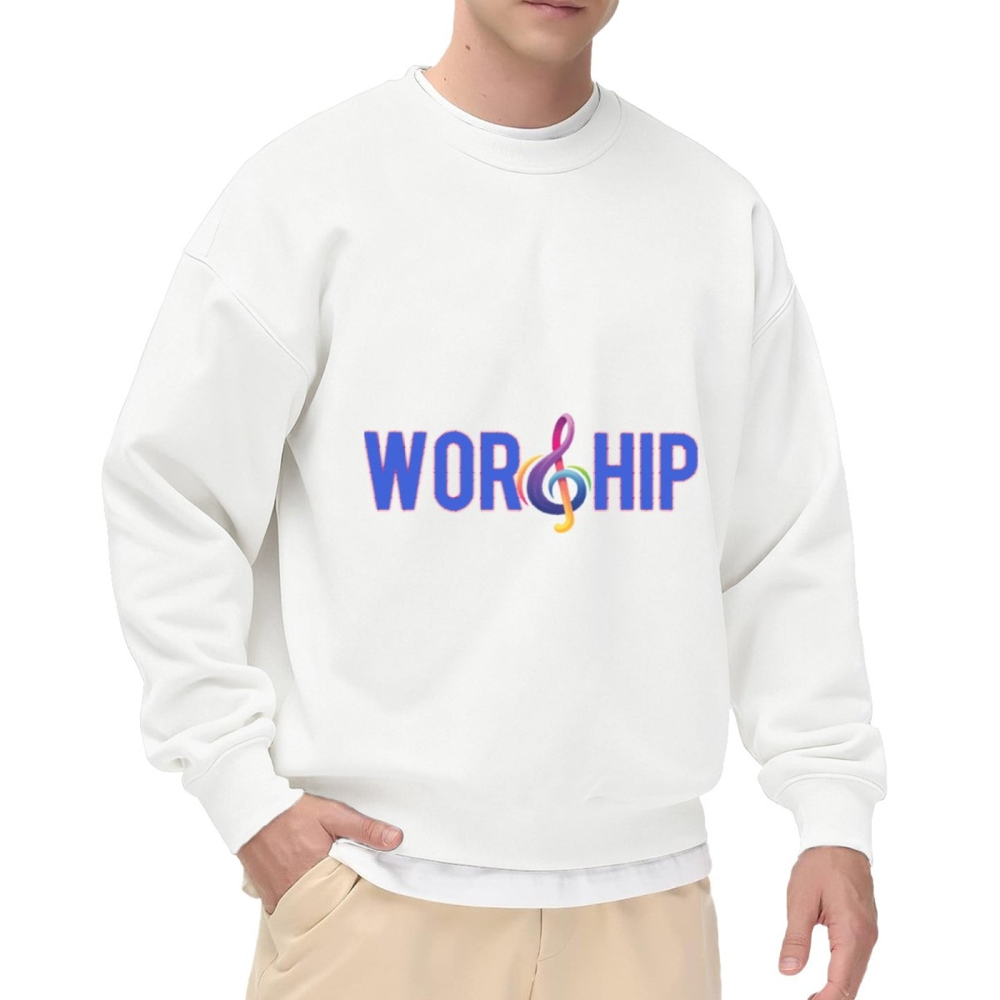 Colorful Worship Music Note Christian Sweatshirt