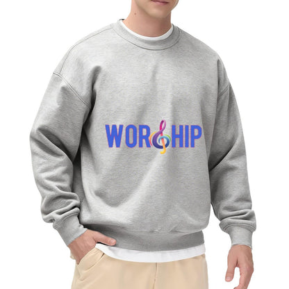 Colorful Worship Music Note Christian Sweatshirt