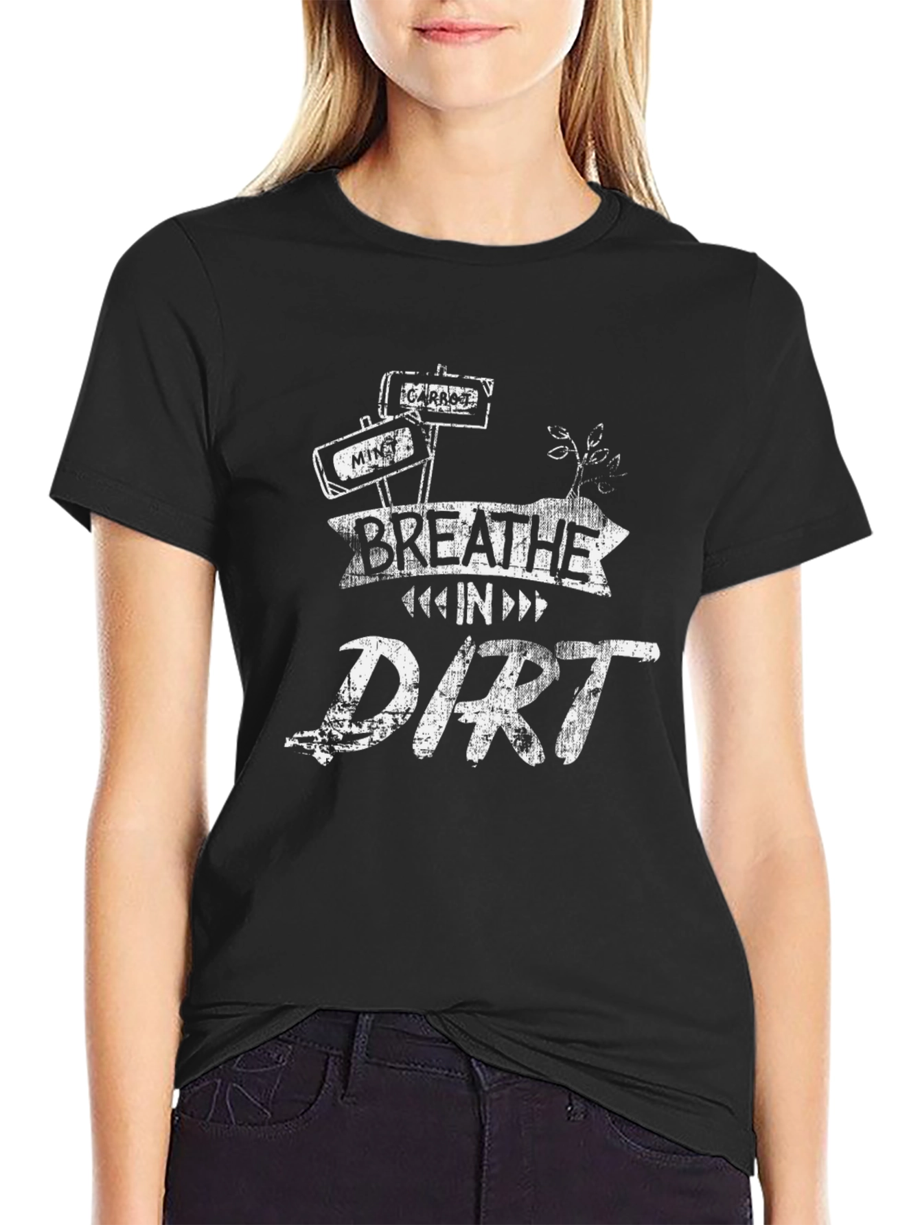 Breathe in Dirt Graphic T-Shirt - Black