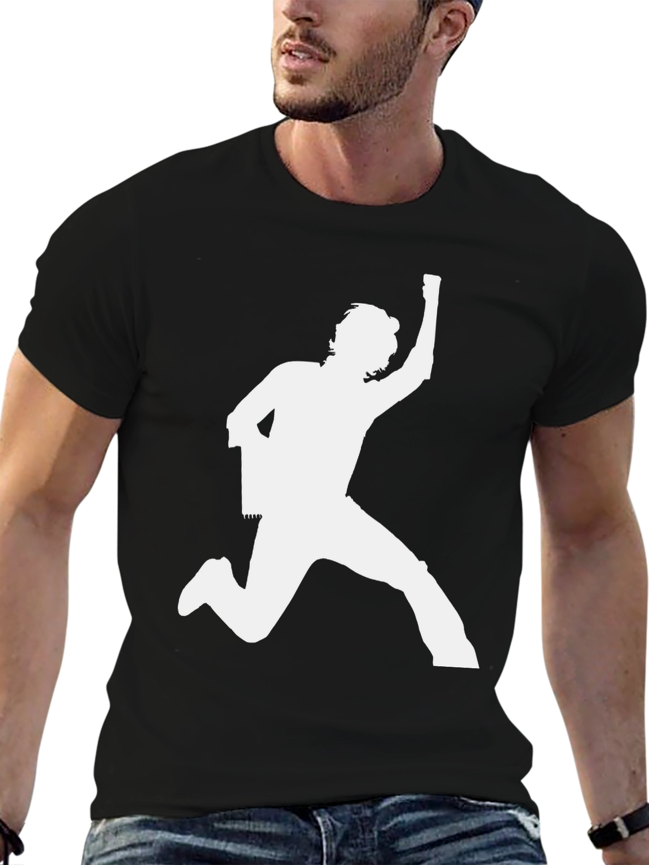 Silhouette Man Black Graphic Tee
