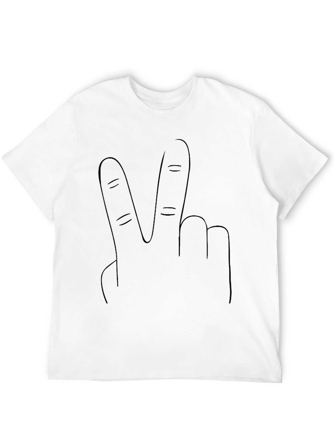 Peace Sign Graphic Tee - Black Casual T-Shirt