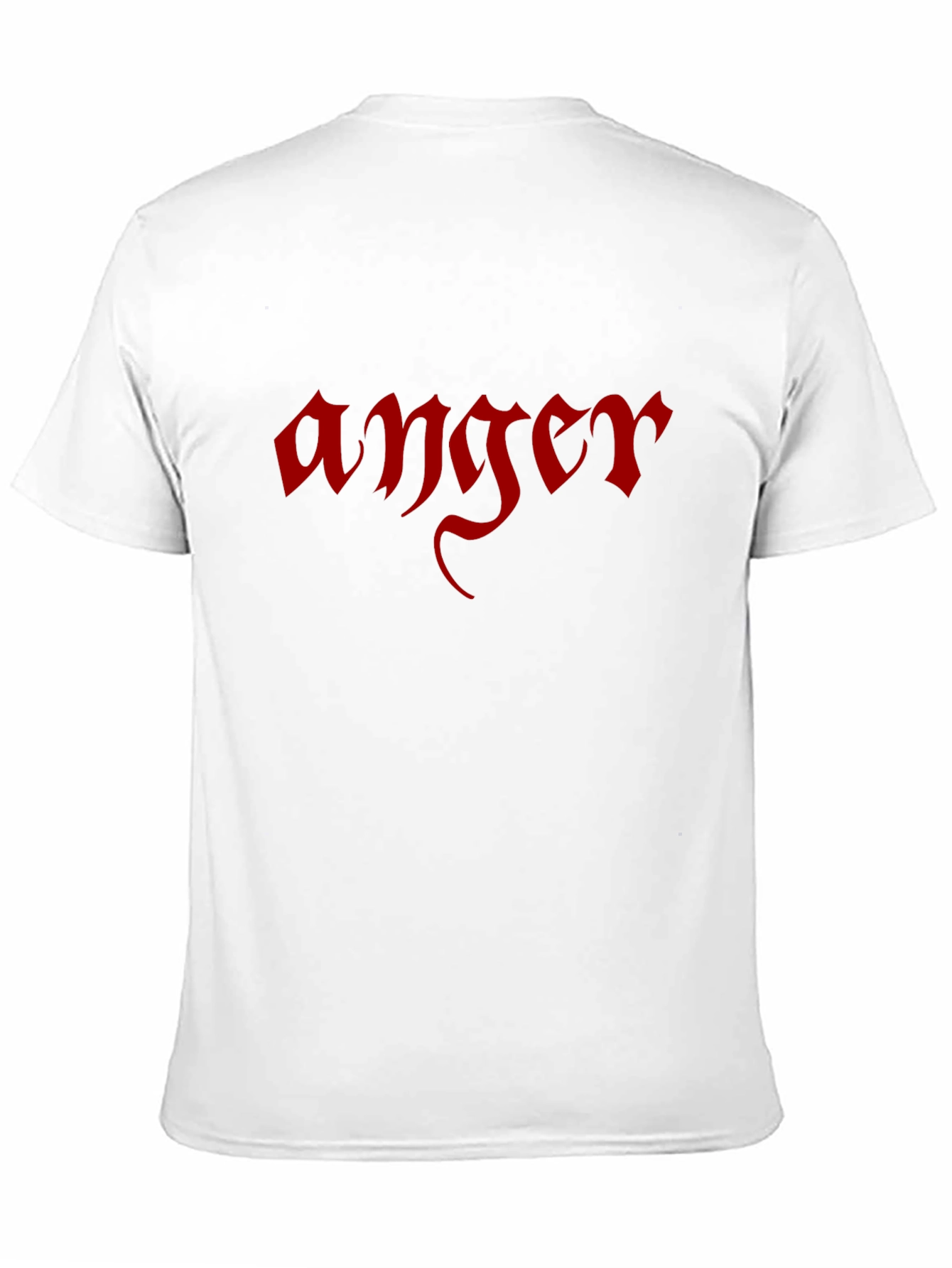 Anger Gothic Style Tee - Mens Black T-Shirt
